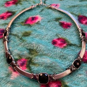 Black and silver necklace